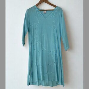 Isa Costa Rica Turquoise Casual Dress